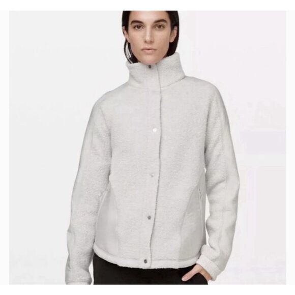 Lululemon Go Cozy Wool Blend Jacket - Size 6 - Gray - Picture 1 of 15